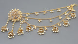 A Heart Winning Latest High Quality Designer collection In Indian Bollywood Durable Kundan Pearl Drop Earrings Set