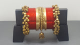 Latest Most Trendy Beautiful Indian Bollywood Custom Made Full Bangles Set  - Red