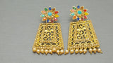 Stunning Gold plated Indian Bollywood Ethnic Earrings Set