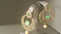 Indian Bollywood Stunning Chandbali Earrings And Maang Tikka Set