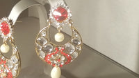 Red color Polki Jarkan (Stone) With Drop