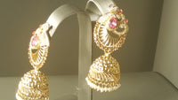 Fabulous Indian Pink Jumka Bali Earrings Set