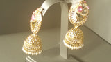 Fabulous Indian Pink Jumka Bali Earrings Set