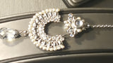 Chic Polki Silver Beaded Jarkan (stone) Tikka Earrings Set