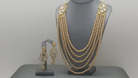 Elegant Indian Bollywood Jewellery Rani Har Necklace Set.