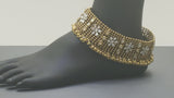 Elegant Indian Bridal jewellery Kundan Gold Plated Heavy Payal Ankle Set