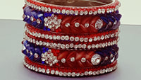 Beautiful Indian Bollywood style Bangle (Kangan) Bracelets Set.