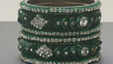 Very Beautiful Indian Bollywood Jewellery Party Wear Bangle (Kangan) Bracelets Set