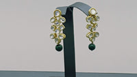 Stylish Indian Bollywood Jewellery Green Kundan  Choker Necklace Set.