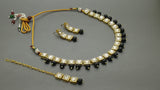 Indian Bollywood jewellery Beautiful Gold Pearl Choker Necklace Set.