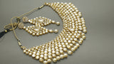 Fabulous Indian Bollywood Jewellery Kundan Pearl  Bridal Choker Necklace Set.