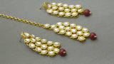 Indian Bollywood Party Wear Kundan Pearl Choker Necklace Set.