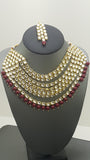 Indian Bollywood Party Wear Kundan Pearl Choker Necklace Set.