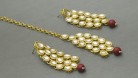 Indian Bollywood Party Wear Kundan Pearl Choker Necklace Set.