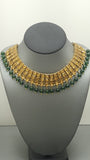 Indian Bollywood Style Kundan Green and Gold Choker necklace Set