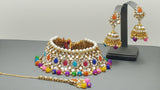 Indian Bridal Bollywood Style Multi Choker Necklace Set
