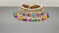 Indian Bridal Bollywood Style Multi Choker Necklace Set