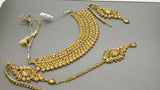 Very Trendy Indian Bollywood Jewellery Kundan Rhinestone Choker Necklace set.