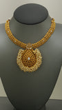 Beautiful Indian Bollywood Jewellery Kundan Pearl Choker Necklace Set.