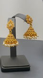 Beautiful Indian Bollywood Jewellery Kundan Pearl Choker Necklace Set.