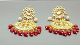 Exclusive Chic Indian Bollywood Jewellery Pearls and Kundan beautiful Earrings Set.