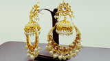 Exclusive Collection Designer Pearls Kundan Beads Drop Beautiful Earrings Set.