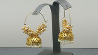 Very Beautiful Indian Bollywood Jewellery CZ Pearl Bali Earring Set