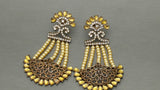 Indian Designer Bollywood Bridal Jewellery Pearls Kundan Rhinestone Earrings Set.