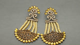 Indian Designer Bollywood Bridal Jewellery Pearls Kundan Rhinestone Earrings Set.