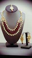 Elegant High Quality Latest Collection Indian Bollywood Graceful Kundan Polki, Pearls Rani Har.