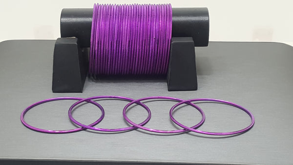 Plain Metal Bangles Choodi Set - Colour Purple
