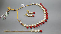 Indian Bollywood Style Red Choker Necklace Set