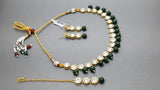 Green Indian Bollywood Style Choker Necklace Set