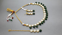 Green Indian Bollywood Style Choker Necklace Set