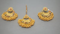 Beautiful High quality Indian Bollywood Latest Pearls Tikka Earrings Set
