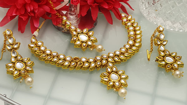 Indian Jewellery New High Quality  Kundan Stylish Choker Necklace Set