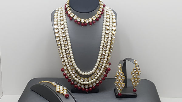 Designer Indian Bridal Wedding Jewellery Choker Long Necklace Set