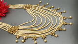 Kundan Polki Wedding Indian Pearl Rani Har Necklace Set