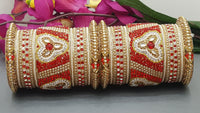 Fancy Indian Bangles Jewellery Designer 2 Sets Kundan Full Bangle set