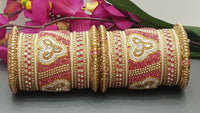 Designer Indian Bridal Wedding Bangles Jewellery 2 Sets Kangan Full Bangles Set