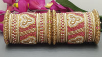 Designer Indian Bridal Wedding Bangles Jewellery 2 Sets Kangan Full Bangles Set