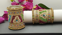 Party wear Indian Bollywood Bracelets 2 Sets Kundan Full Bangles Jewellery