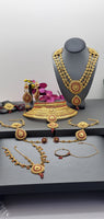 Latest Very Stunning High quality Ruby Kundan Indian Bridal Necklace Full Jewellery  Set