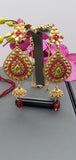 Latest Very Stunning High quality Ruby Kundan Indian Bridal Necklace Full Jewellery  Set