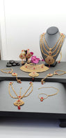 Beautiful Indian High quality Ruby Kundan Bridal Necklace Full Jewellery Set