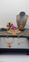 Beautiful Indian High quality Ruby Kundan Bridal Necklace Full Jewellery Set