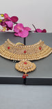 Beautiful Indian High quality Ruby Kundan Bridal Necklace Full Jewellery Set