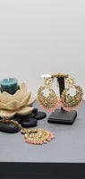 Pastel color Beautiful Indian Bollywood Tikka Earrings Set