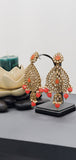 A Stunning Latest Reverse Kundan Indian Bollywood Tikka Earrings Set