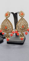 A Stunning Latest Reverse Kundan Indian Bollywood Tikka Earrings Set